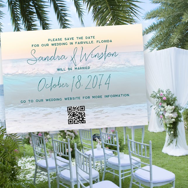 Beach Sunrise Save the Date Boda Invitación (Subido por el creador)