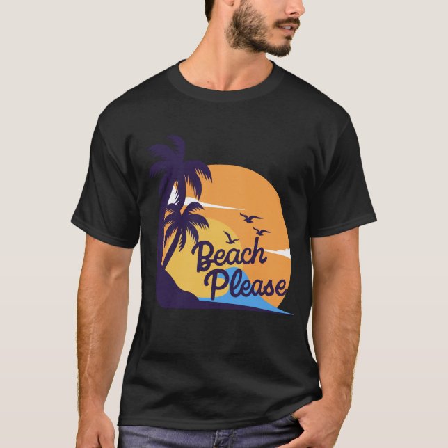 Beach Sunset Vibes | Camiseta tropical de verano (Anverso)