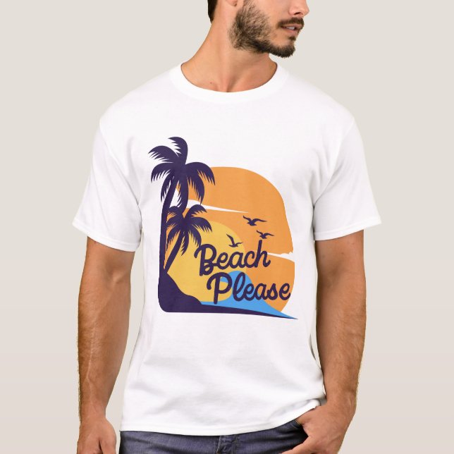 Beach Sunset Vibes | Camiseta tropical de verano (Anverso)