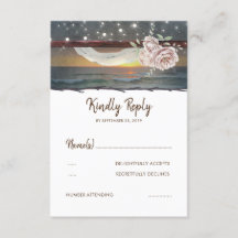 Beach Sunset Wedding RSVP