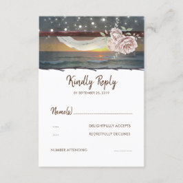 Beach Sunset Wedding RSVP