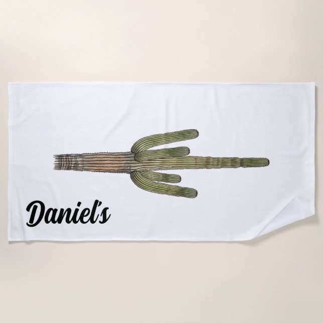 Beach Vibes Cactus Beach Toalla (Anverso)