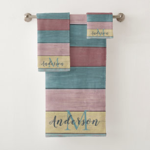 Beachy Nautical Rustic Wood tiras de colores tenue