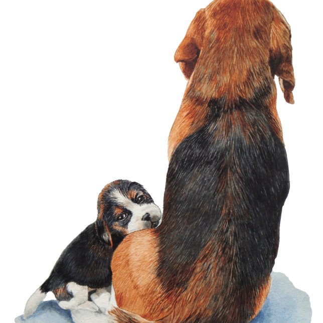 Beagle cachorro con perro de mamá (Subido por el creador)