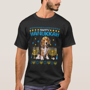 Beagle Chanukah Judío Ugly Hanukkah Sweater Pajam