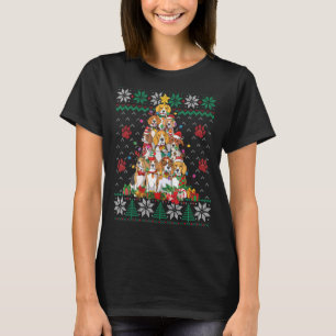 Beagle Christmas Tree Santa Ugly Sweater Dog
