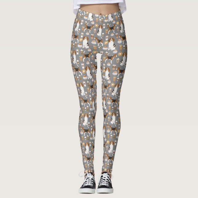 Beagle Coffee Leggings (Anverso)