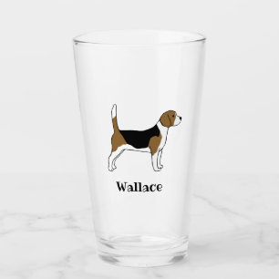 Beagle con el amante de encargo del perro del