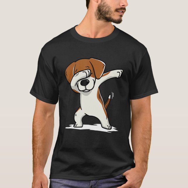 Beagle Cute Dabbing Camiseta Funny Dab Dance Gift  (Anverso)