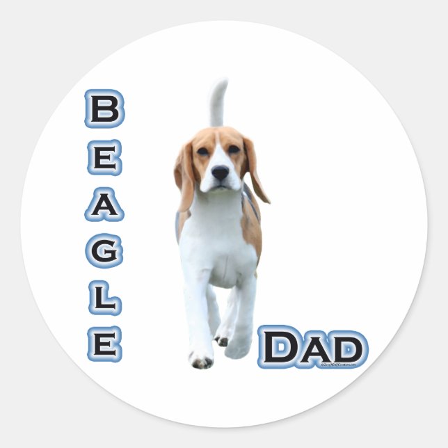 Beagle Dad 4 - Pegatina (Anverso)