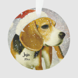 Beagle de Navidad, Adorno de Perro de Santa