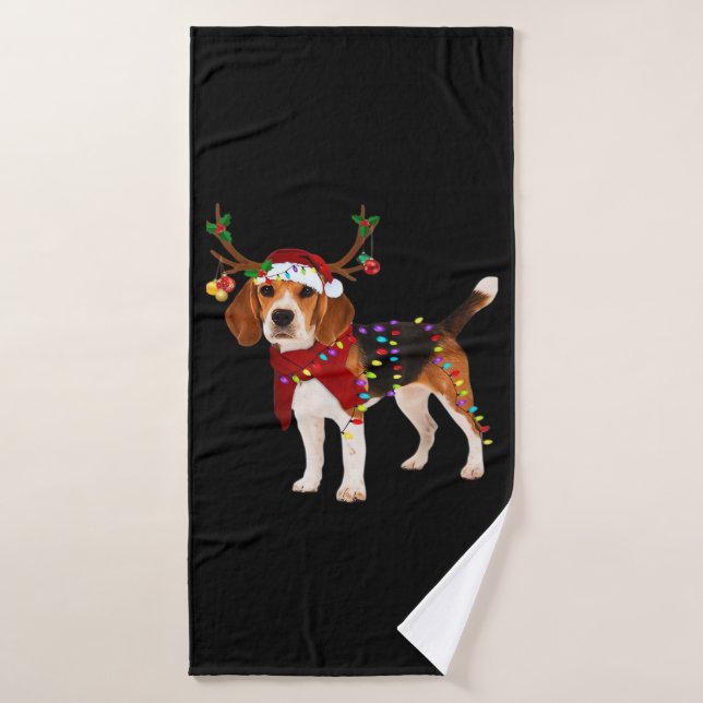 beagle dog christmas Classic T-Shirt (Toalla de baño)