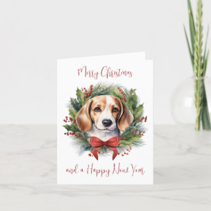 Beagle Dog Lover Feliz Navidad personalizada