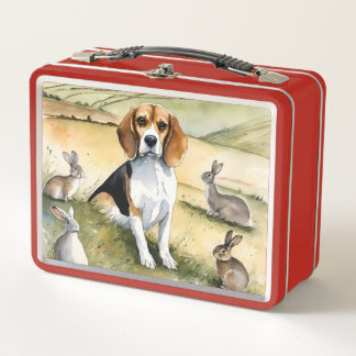 Beagle Dog Metalizado Lunchbox