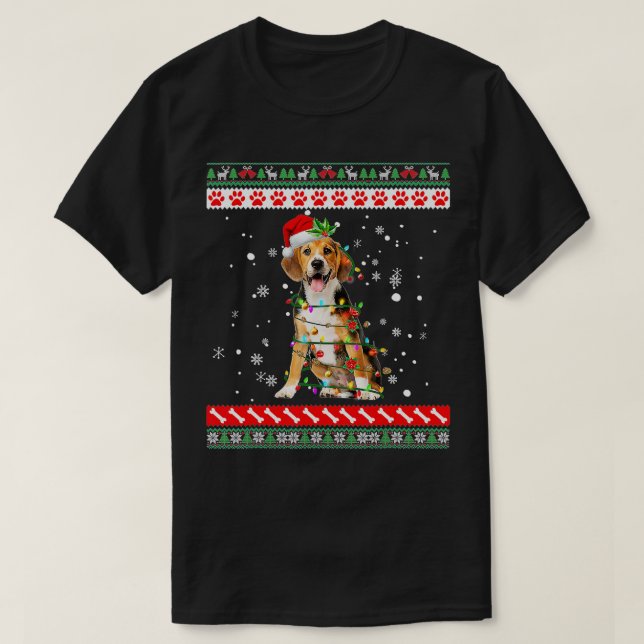 Beagle Dog Ugly Sweater Christmas Puppy Dog Lover  (Diseño del anverso)
