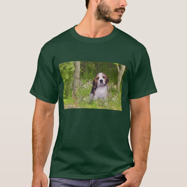 Beagle en camiseta unisex del bosque (Anverso)