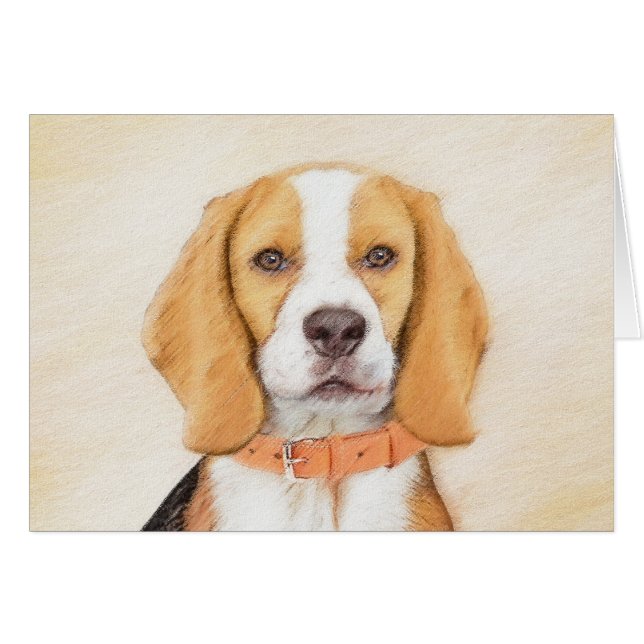 Beagle Hound Dog Pintura original de animales (Anverso (Horizontal))