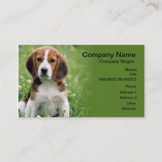 Beagle Mascota Sitting Tarjeta de presentación