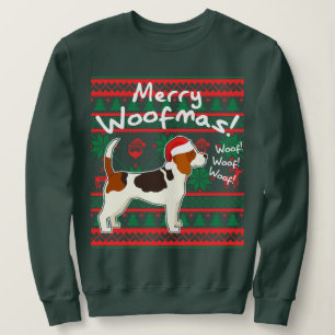 Beagle Merry Woofmas Navidades feos suéter