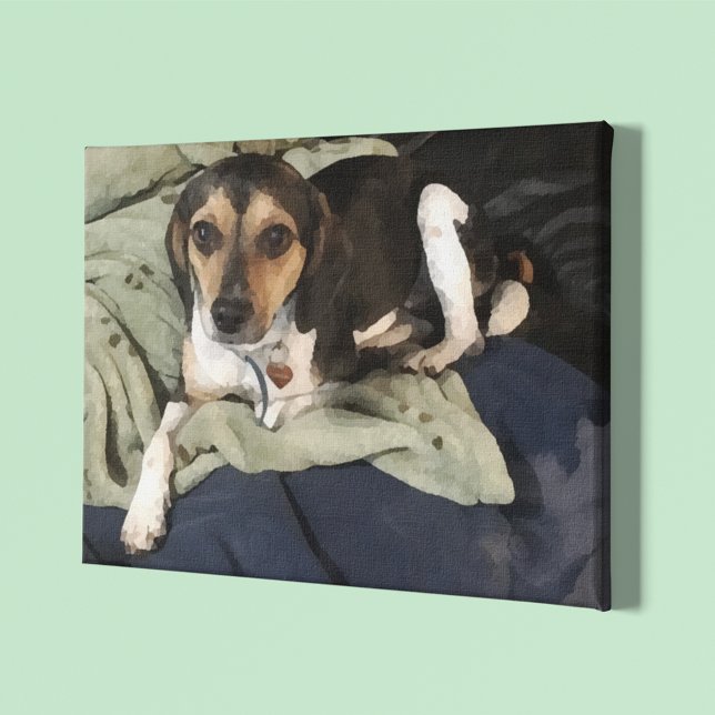 Beagle Mix Dog Arte Digital De Bajo Poste (Subido por el creador)