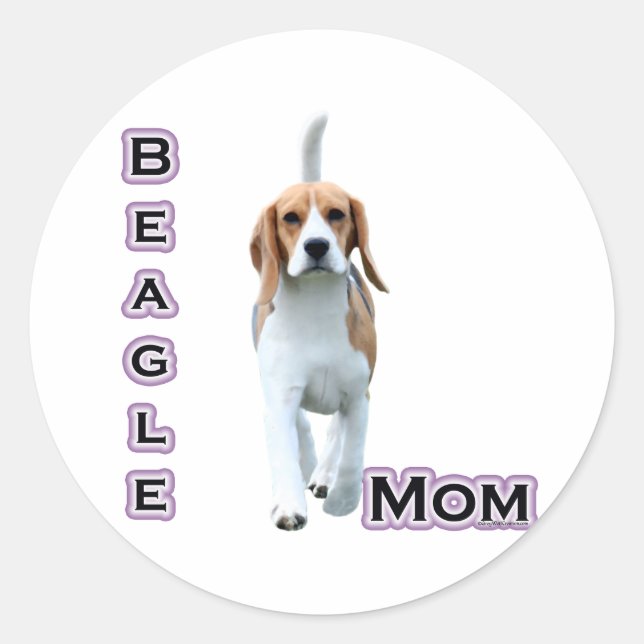 Beagle Mom 4 - Pegatina (Anverso)