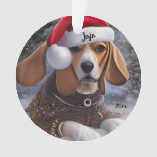 Beagle navidad, Ornamento de Santa Dog