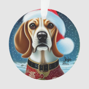 Beagle navidad, Ornamento de Santa Dog