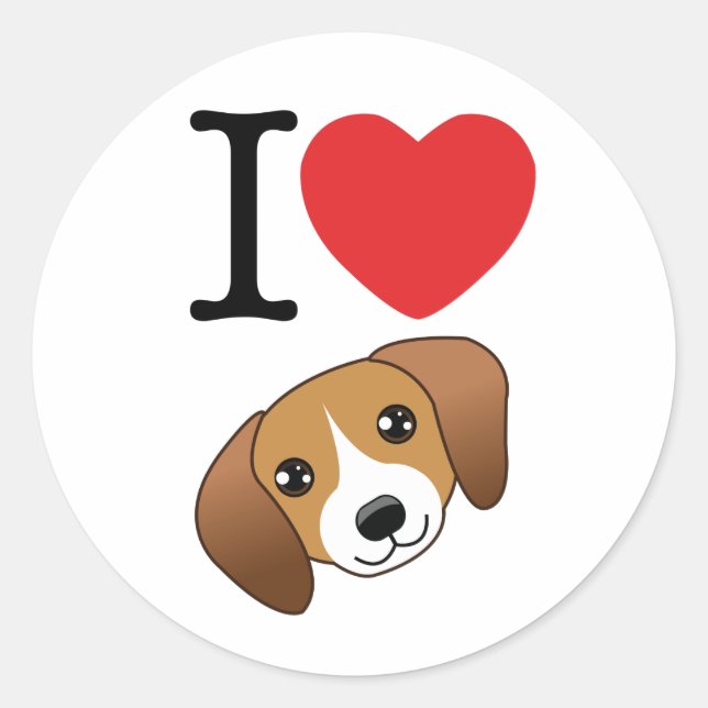 Beagle Pegatinas (Anverso)