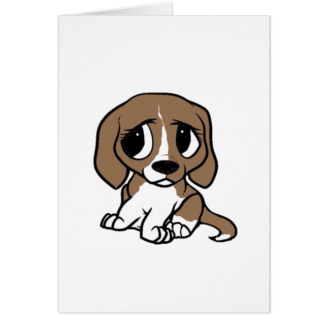 beagle personalizado marrón blanco (Frente)