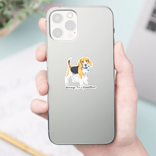 Beagle Personalizado personalizado Pegatina de cor