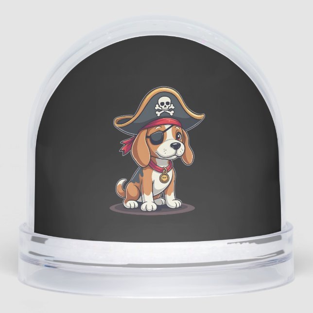 Beagle Pirate Costume Jolly Roger Bandera Cruz de  (Anverso)