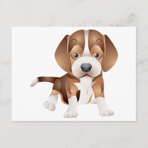 Beagle Puppy Dog Tarjeta de Correos de Saludo