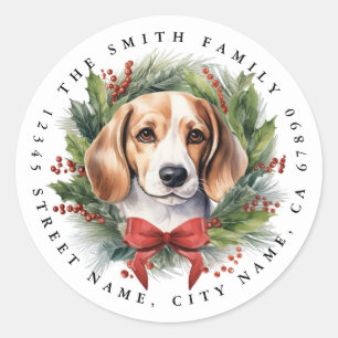 Beagle Round Pegatinas