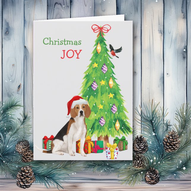 Beagle Santa Cute y árbol de Navidad (Subido por el creador)