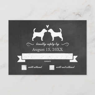 Beagle Silhouettes Boda Responder RSVP