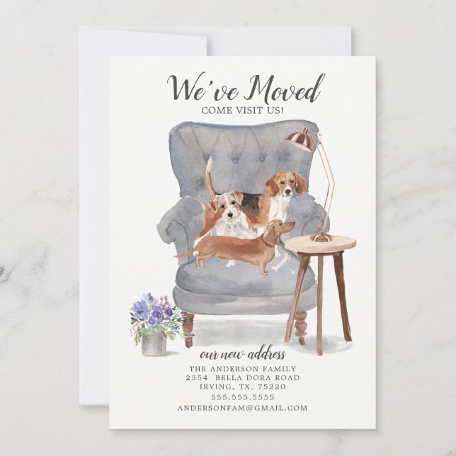 Beagle Terrier y Dachshund | Invitación móvil (Anverso)