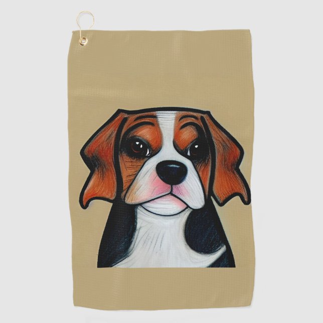 Beagle - Toalla de golf Personalizado (Anverso)