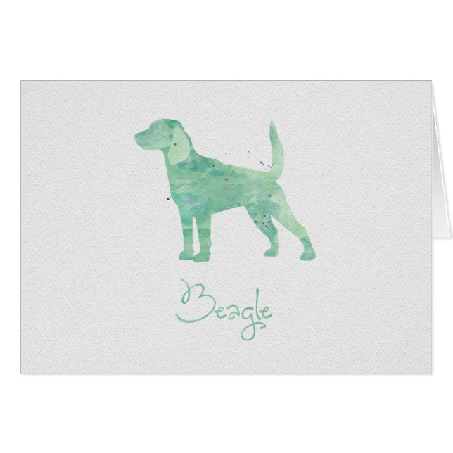 Beagle Watercolor Design (Anverso (Horizontal))