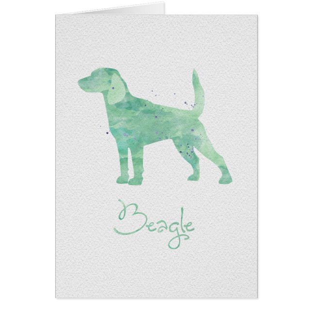 Beagle Watercolor Design (Frente)