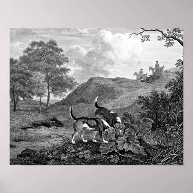 Beagles arte blanco y negro (Frente)