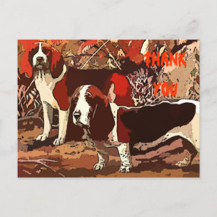 Beagles pintados de época gracias a la postal