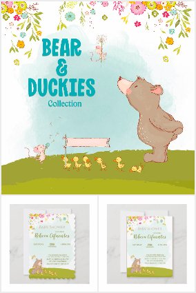 Bear and duckies
