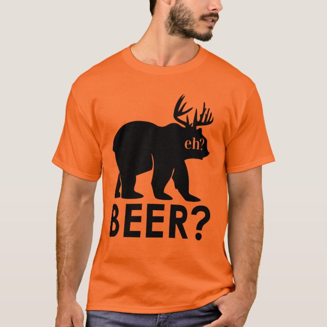 Bear Beer? Moose canada bebebedor camisa (Anverso)