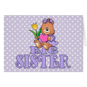 Bear con tarjeta Heart Big Sister Blank