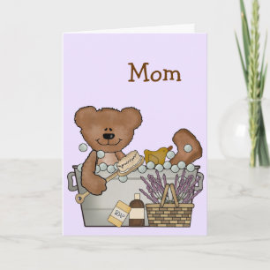 Bear en una tarjeta del día de la madre