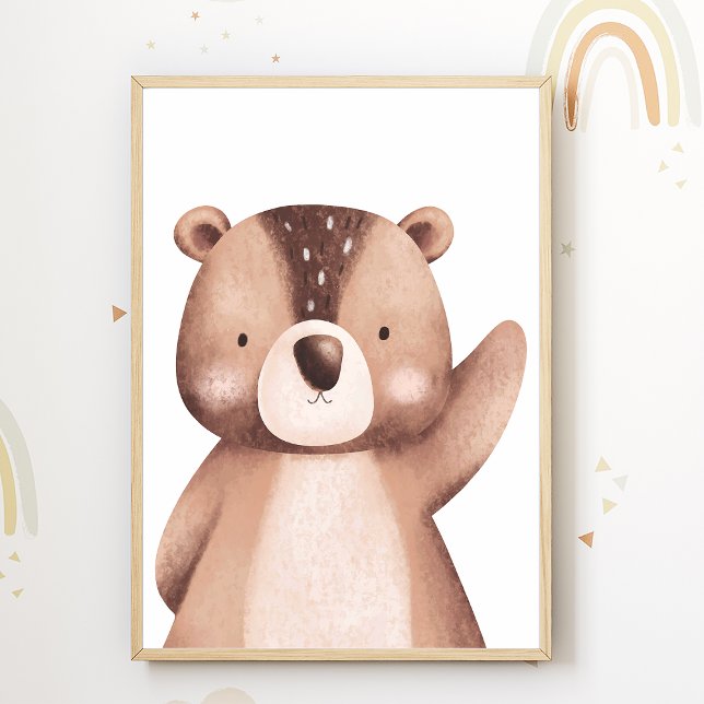 Bear Forest Animal Nursery Poster Niños Decoración (Subido por el creador)