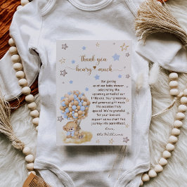 Bear Gracias Beary, Tarjeta Baby Shower Mucho Vint