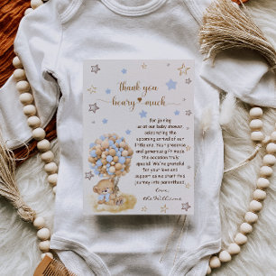 Bear Gracias Beary, Tarjeta Baby Shower Mucho Vint