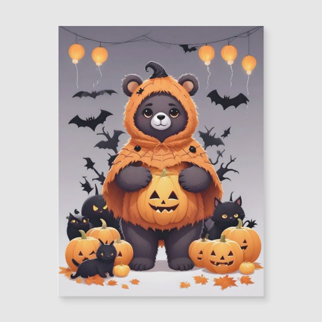 Bear Halloween Cute Adorable Gracioso Animal Magic (Anverso)