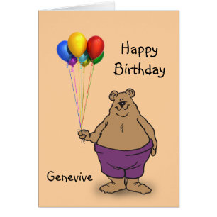 Bear Hold Birthday Balloons personalizar
